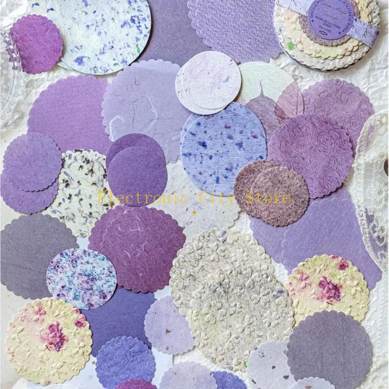 Papierscheiben für Scrapbook -Verzierungen Papierausschnitte Forjournaling Craft Set Notebook Hinweis Hu8d