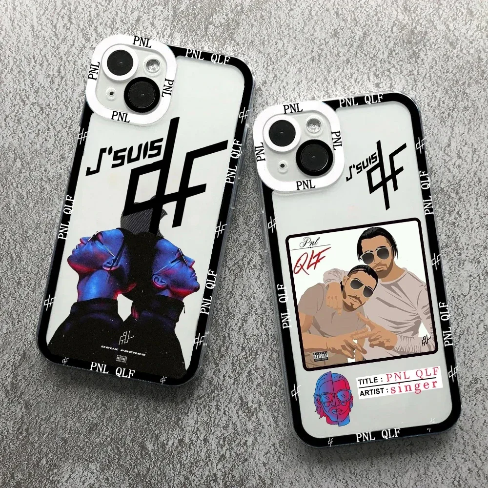 

PNL QLF Rapper Singer Phone Case for iPhone 16 11 12 13 14 15 Pro Max Mini 8 7 Plus SE X XS 16E Shockproof Transparent Cover