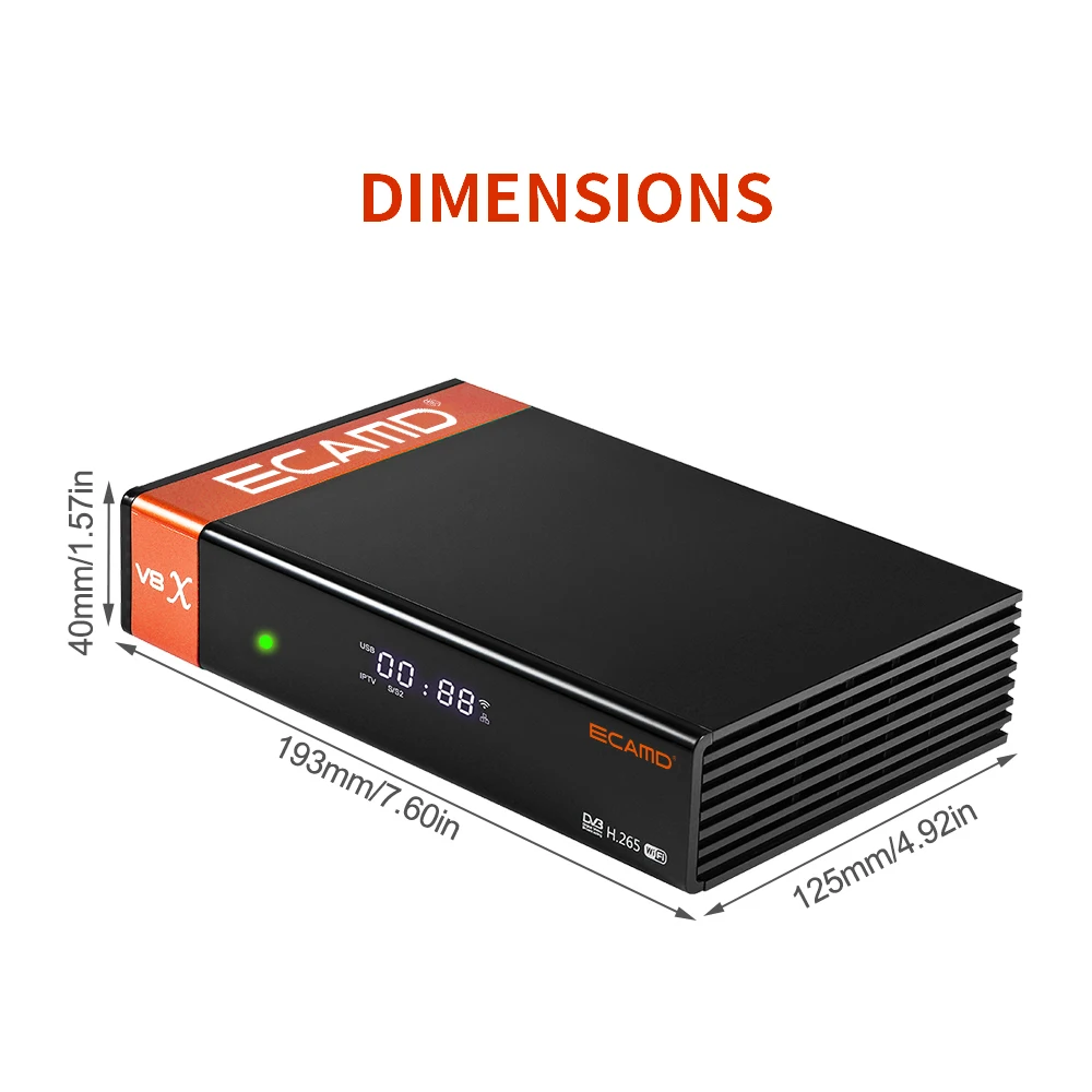 ECAMD-Récepteurs de télévision par satellite V8X, DVB S, Ltd, S2X, 1080P HD, ecam intégré, 2.4G, WiFi, emplacement pour carte CA, décodeur de médias