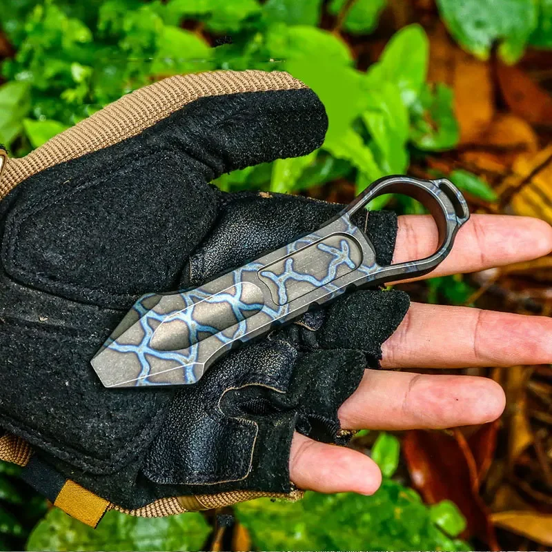 Titanium Alloy Crowbar Portable EDC Outdoor Multi-function Tool Self-defense Anti-wolf Tools