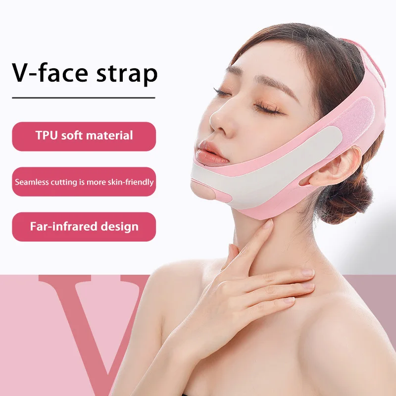 Bandage V Lift Mask Elastic Slimming Shaper Women Facial Contour Reduce Double Chin Cheek Up Belt Face Tape