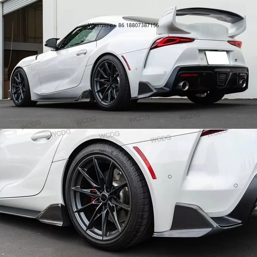 

Carbon Fiber AD Style Rear Splitter forToyota Supra A90 A91 MK5 GR 2019+ Rear Bumper Diffuser Canards Splitter Car Bodykit