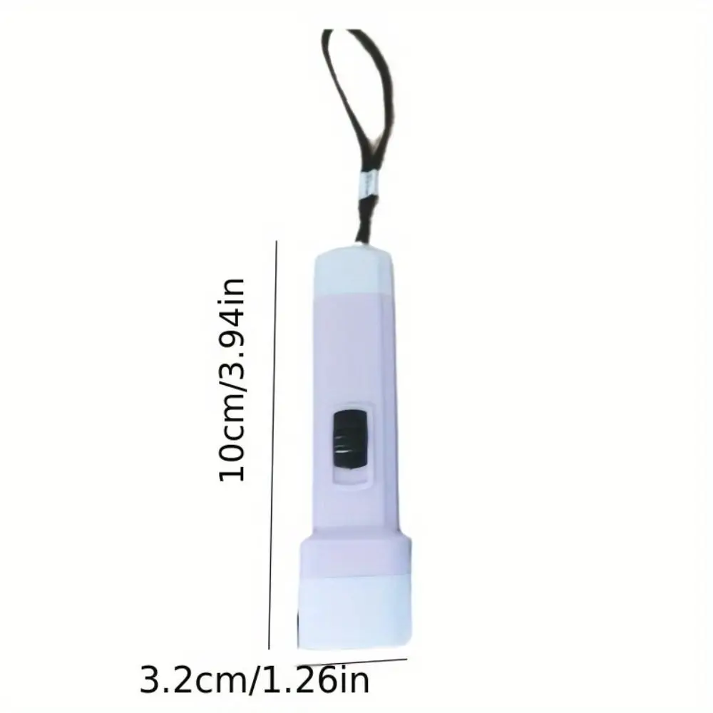 Portable LED Flashlight Lamp Plastic Strong Light Keychain Light Mini With Hanging Rope Pen Light Child Schoolbag Backpack