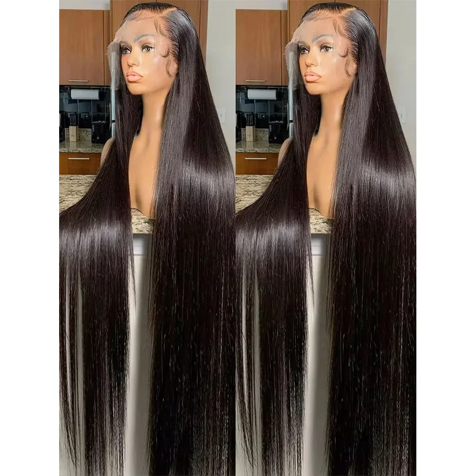 

220 Density Hd Lace Frontal Wig Bone Straight Human Hair Wigs Pre Plucked Hd Transparent 13x4 13x6 Inch Front Soft Baby Hair Wig