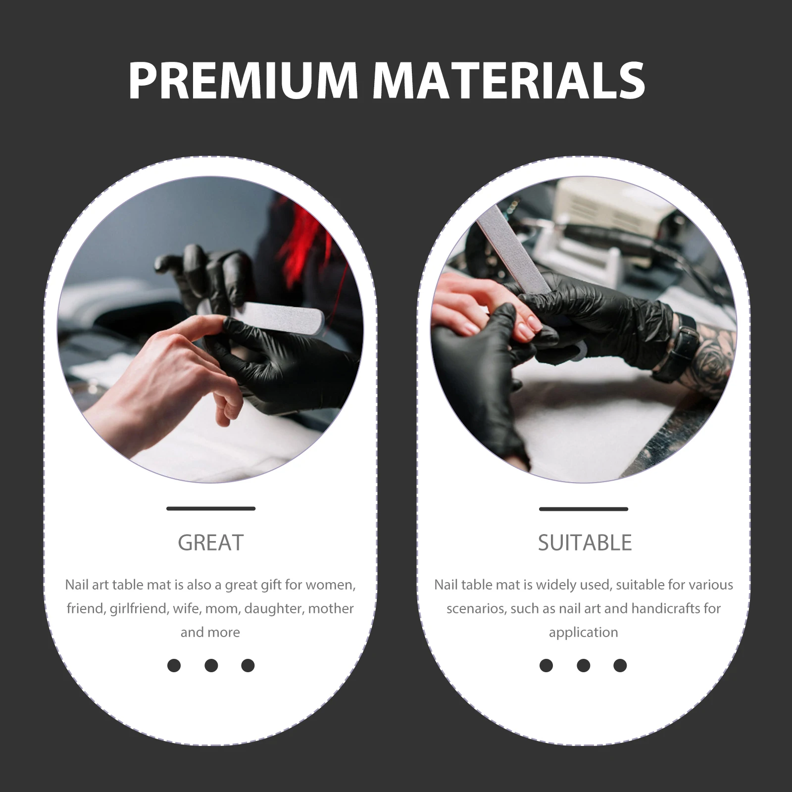 

Foldable Art Mat Large Manicure Pad Table Wrist Support Non-Slip Supplies Acrylics Manicure Cushion Gift For Women Mat For Desk