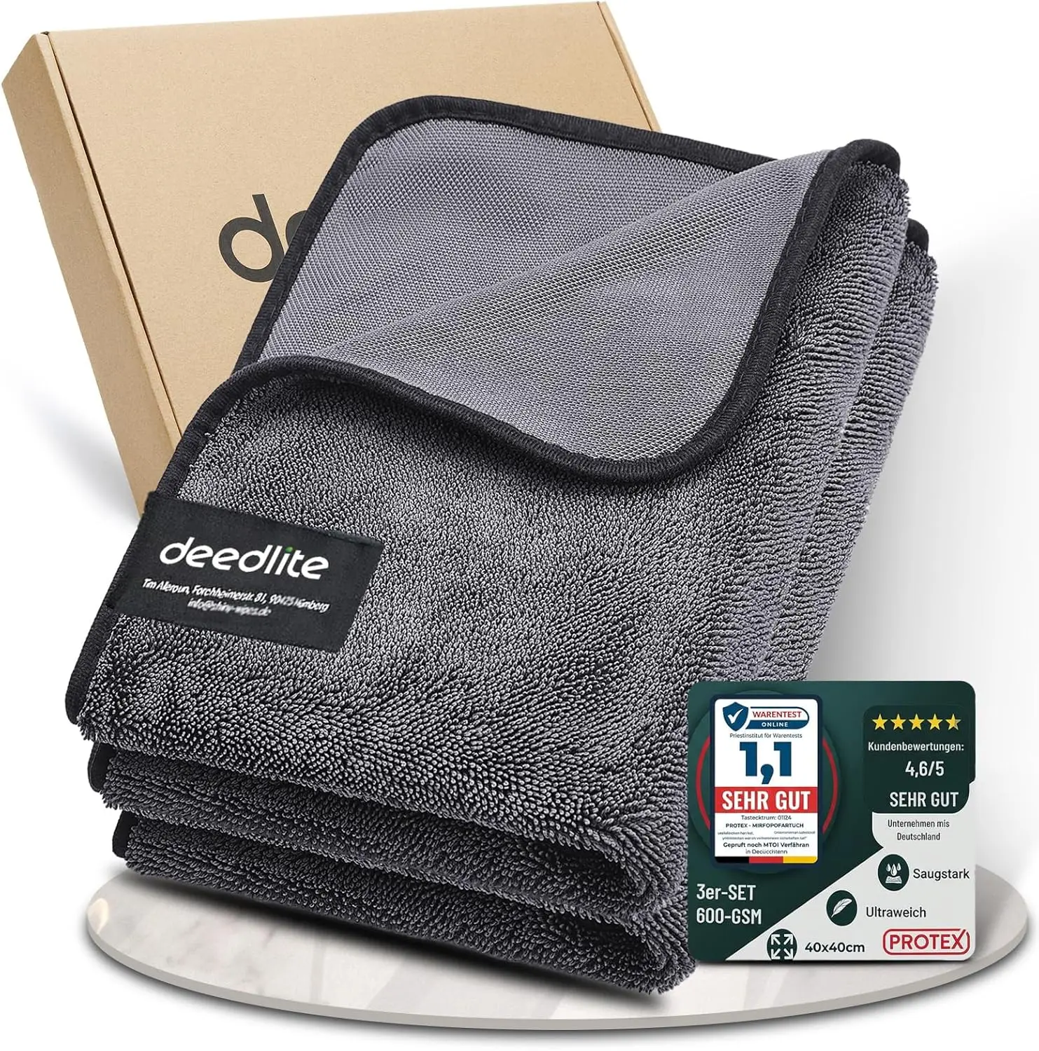 

Ultra Absorbent Microfiber Drying Towel, Twisted-Loop Design for Cars, Shower, Household, Streak-Free, Extra Large