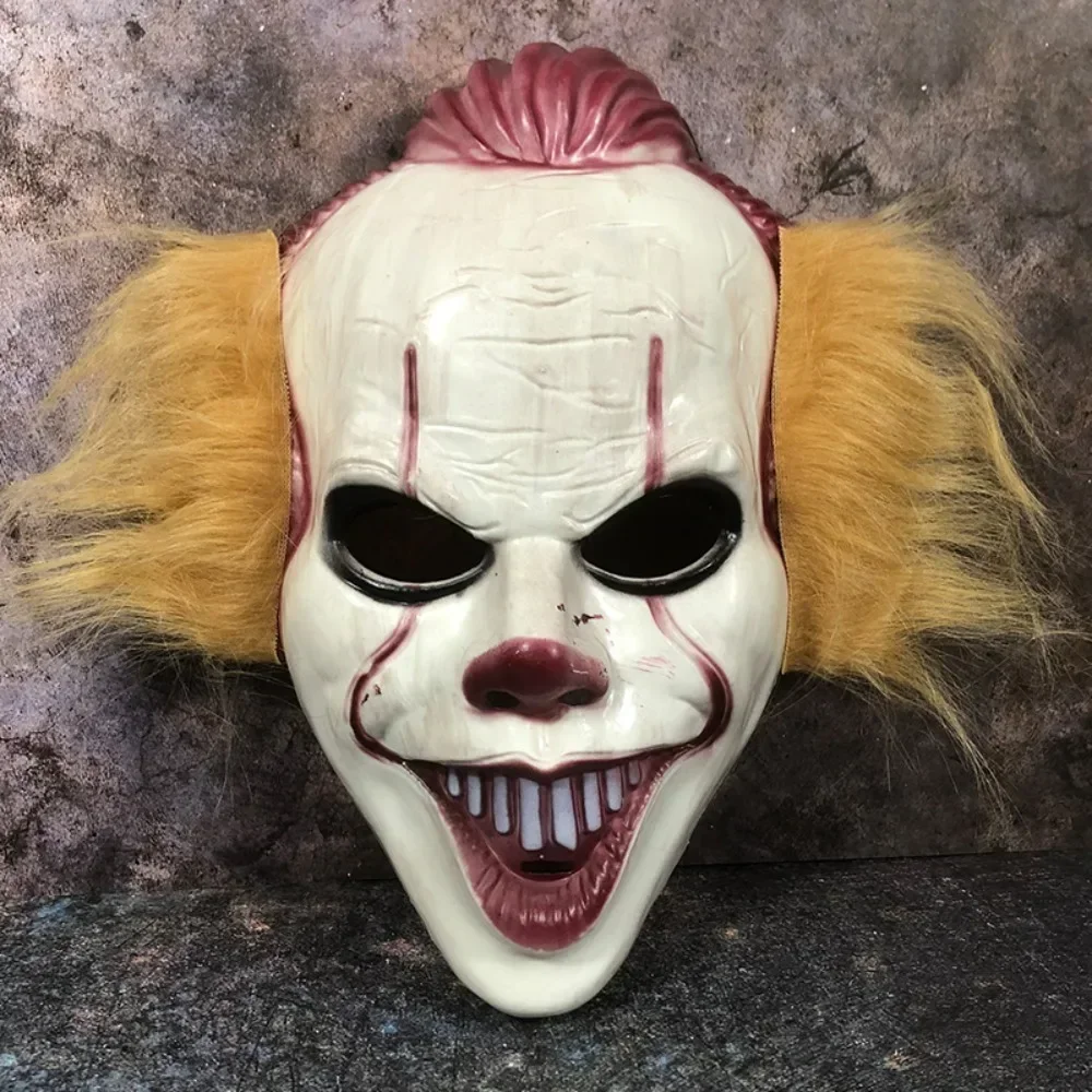 Halloween horror scary full face mask clown resurrection night makeup ball haunted house script killing COS props