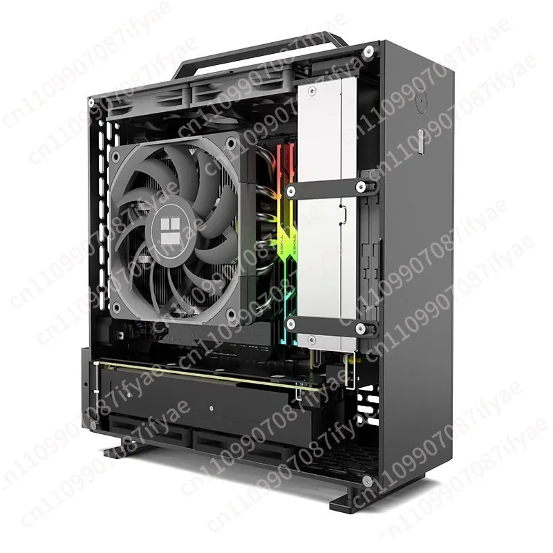 2025 Mini A24-V5 2.0 Dual Slot Single Display 1U Power Supply ITX Chassis with Double-Sided Chamfering