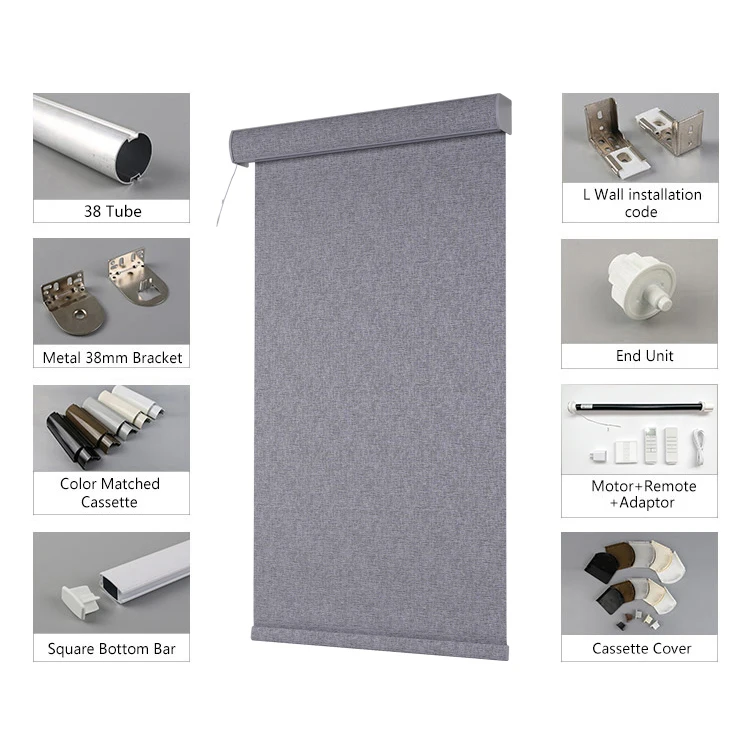 Roller Smart Blinds Window Blackout Shades Remote Curtain Electric Motorized Roller Blinds