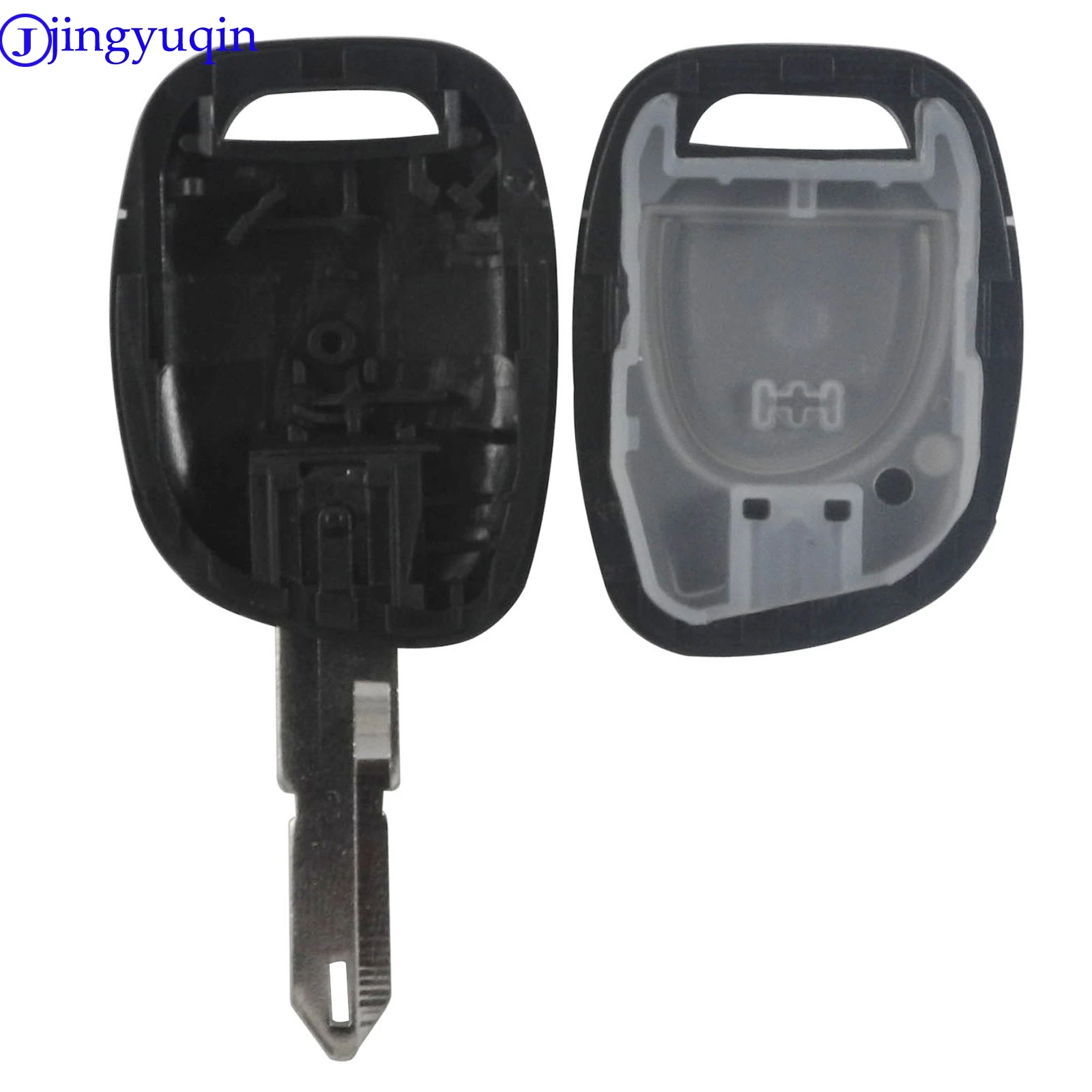 Jingyuqin 100ps 1 Pulsante Uncut Lama Chiave A Distanza Dell'automobile Borsette Per Renault Twingo Clio Kangoo Master NO Chip Keyless Entry Fob caso