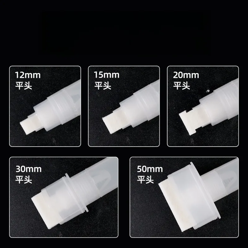12-30mm Broad Tip Empty Marker Pen Tube Transparent Shell DIY Acrylic Graffiti Marker Replacement Parts