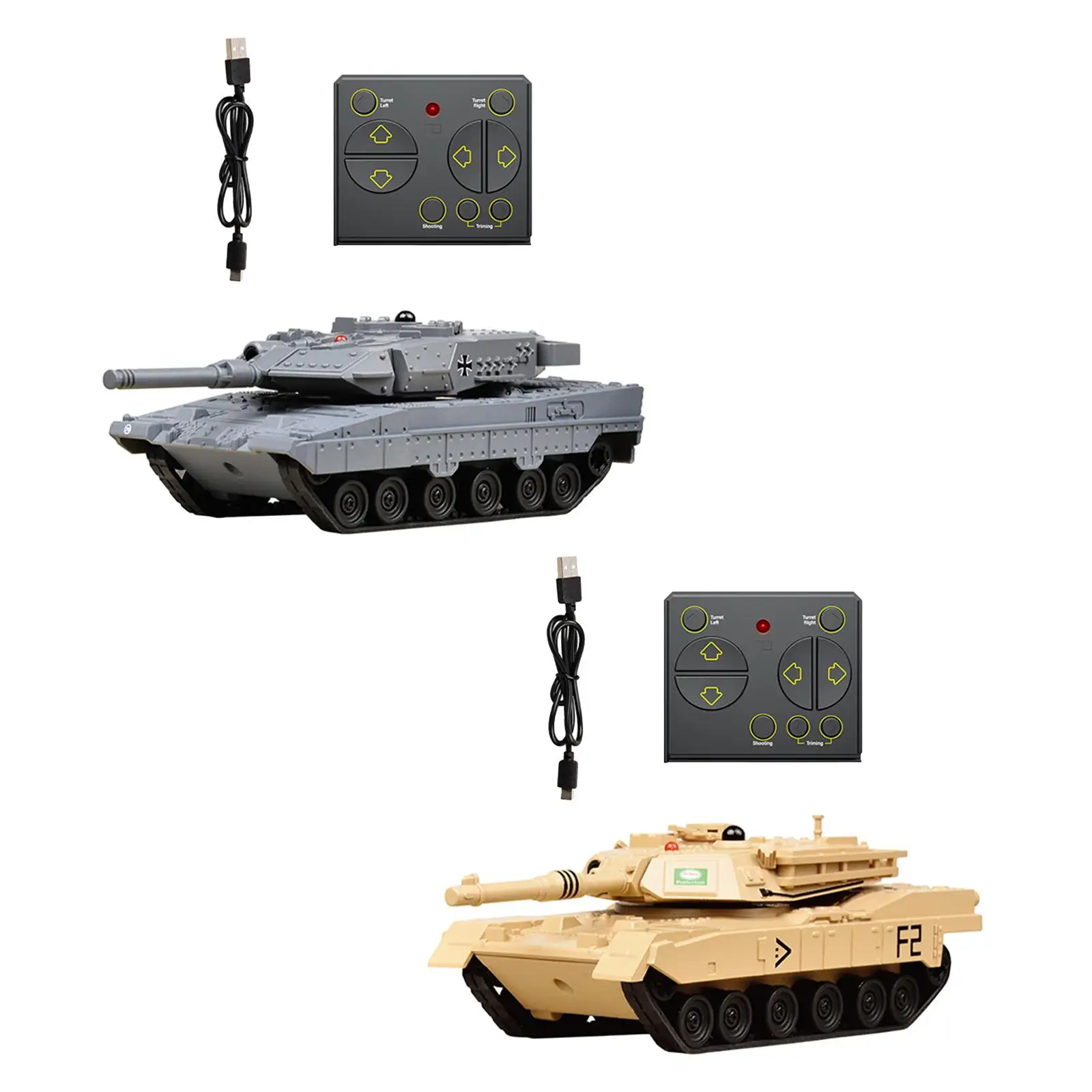 RC Tank 2.4GHz Realistic Sound Simulation Durable Remote Control Tank for 3 4 5 6 7 8 Years Children Kids Boys Girls New Year