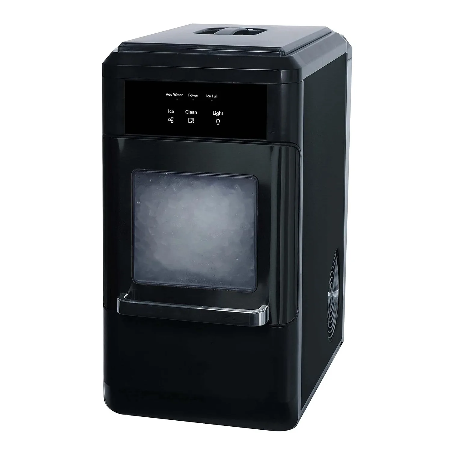 Countertop Crunchy Chewable Nugget Ice Maker, 44lbs per day, Black Stainls