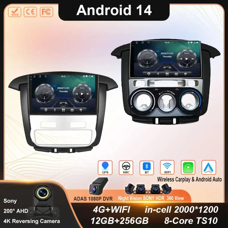 

Автомобильный радиоприемник Android 14 для Toyota Innvoa 2008-2014, авто GPS-навигация, головное устройство, 4G, WIFI BT, QLED, экран, мультимедийный плеер
