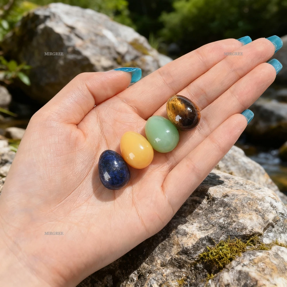 1/2/3/4pcs Easter Multicolored Crystal Egg Gift Box, Egg Shaped Healing Crystal (used for Chakra Balance and Meditation)