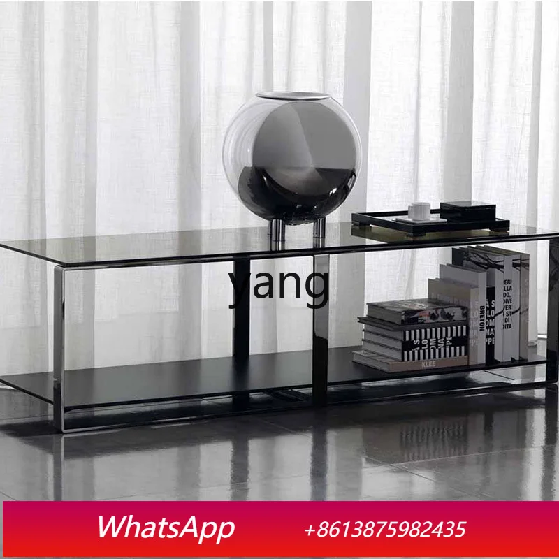 

Минималистичный приставной столик-тумба LMM с закаленным стеклом, современный простой угловой столик для гостиной с функцией хранения