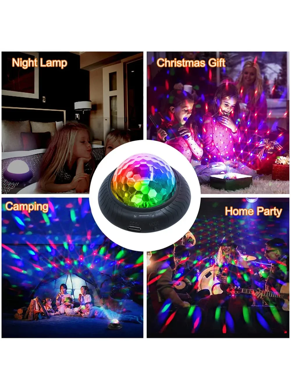 

Multi color adjustable disco Lamp ambient light USB interface indoor party festival dancing night light, suitable for atmospheri
