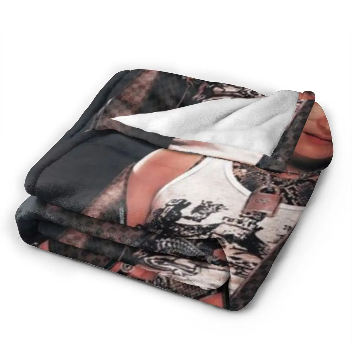 Like-A-Ateez-Kpop-Hongjoong Fluffy Baby Blanket Sofa Camp Nap Bedspread Cozy Flannel Blanket Bedroom Decor