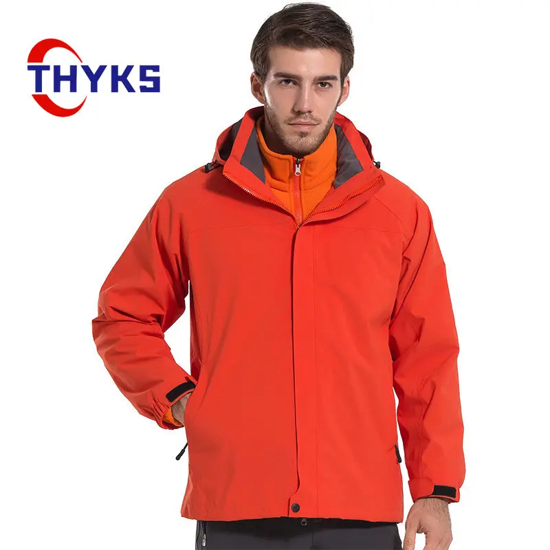 

Winter 3in1 Camping Jackets Men Work Clothes Couple Two Piece Set Detachable Waterproof and Windproof Hiking Coat Mountaineering