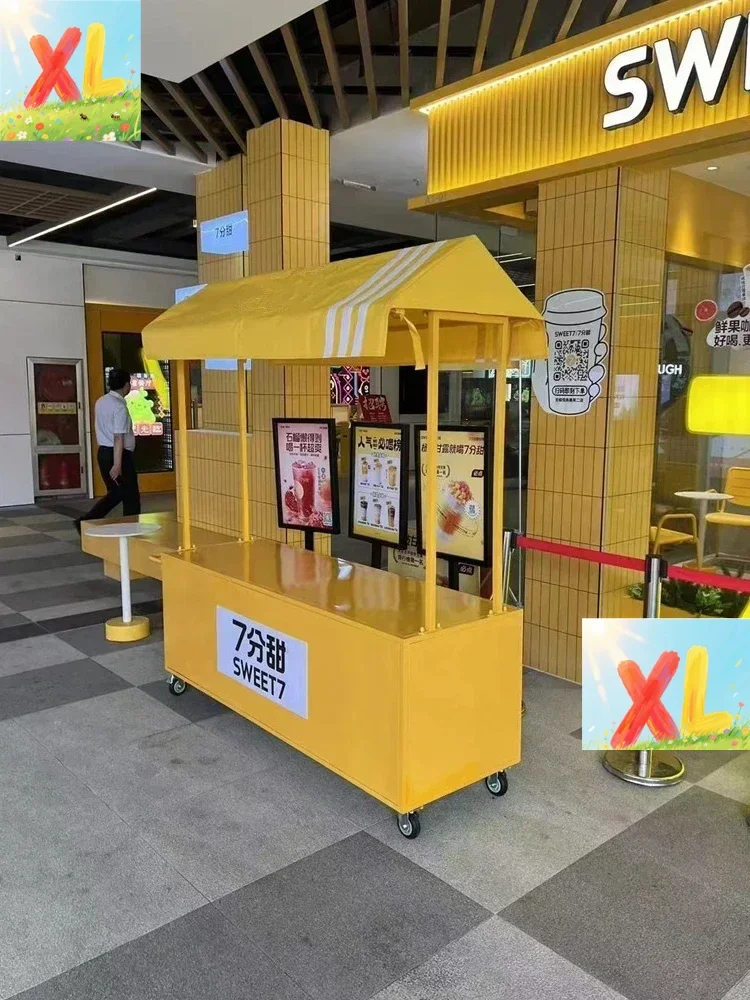 

Wrought iron outdoor dining car stalls, trolley floats, display racks, night market snacks, mobile stalls, carts, stalls, promot