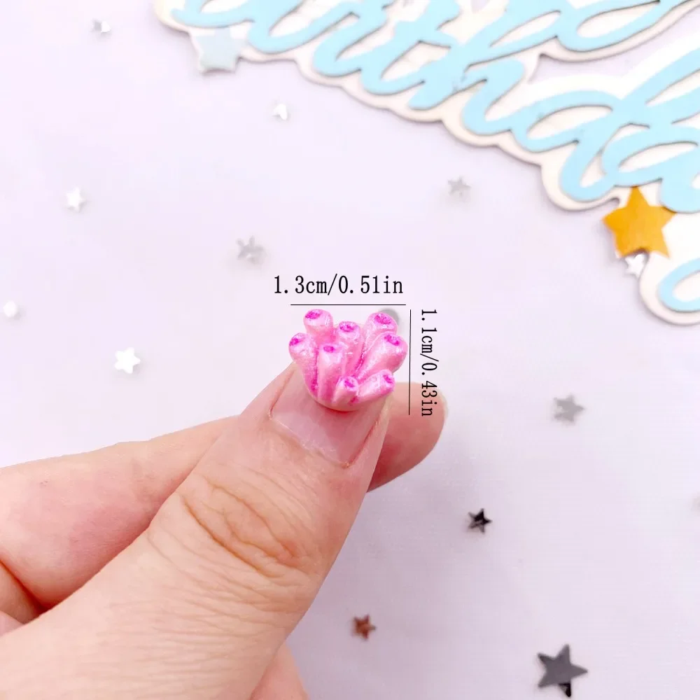 30pcs Mixed Cute Resin Mini Colorful Seaweed Scrapbook Figurines Flat back Stone DIY Bow Christmas Decor Accessories Crafts SM43