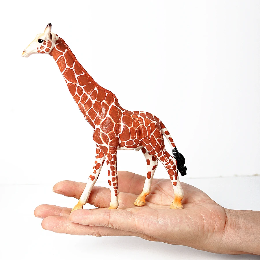Realistic Giraffe Figurines with Giraffe Cub Safari Animals Model Figures Family Playset Educational Toy Cake Toppers Gift