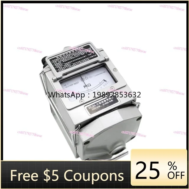 

Высокоточный мегомметр HH ZC25-3 для измерения сопротивления изоляции 500В/1000В (тестер-шейкер)