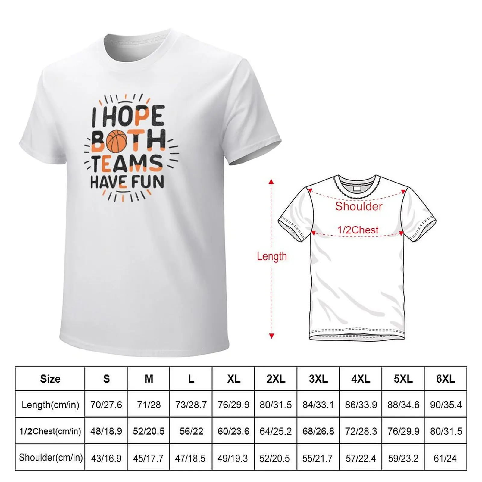 Funny Basketball Shirt Sarcastic BasketballTee For Neutral Teams Fan T-Shirt heavyweights T-shirts for men cotton