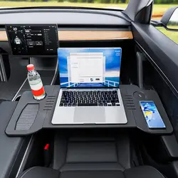 For Tesla Model 3 ModelY Food Tray Table Folding Table Laptop Stand Drive Desk For Steering Wheel Versatile Drinks Tray Holder