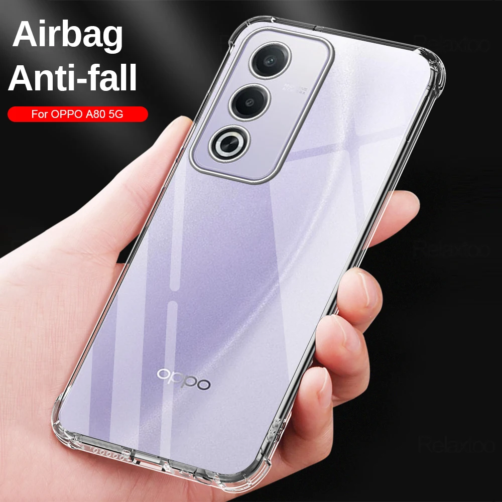 Slim Clear TPU Soft Case for Oppo A80 5G Lens Protect Shockproof Coque on OppoA80 Orro Appo Opo A80 A 80 80A 2024 CPH2639 6.67