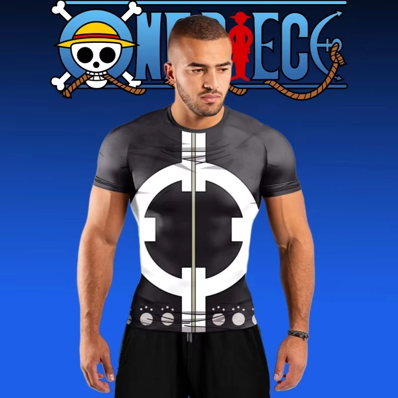 

Kuma One Piece с короткими рукавами Rash Guard, трикотаж для косплея, летняя футболка с 3D принтом аниме, футболка с короткими рукавами для детей/взрослых, топ для спортзала