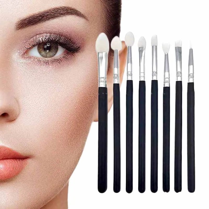 brochas maquillaje Silicone Eyeshadow Lip Applicator Makeup Brushes Eyeliner Lip Brush Professional Eye Shadow Cosmetic Tools