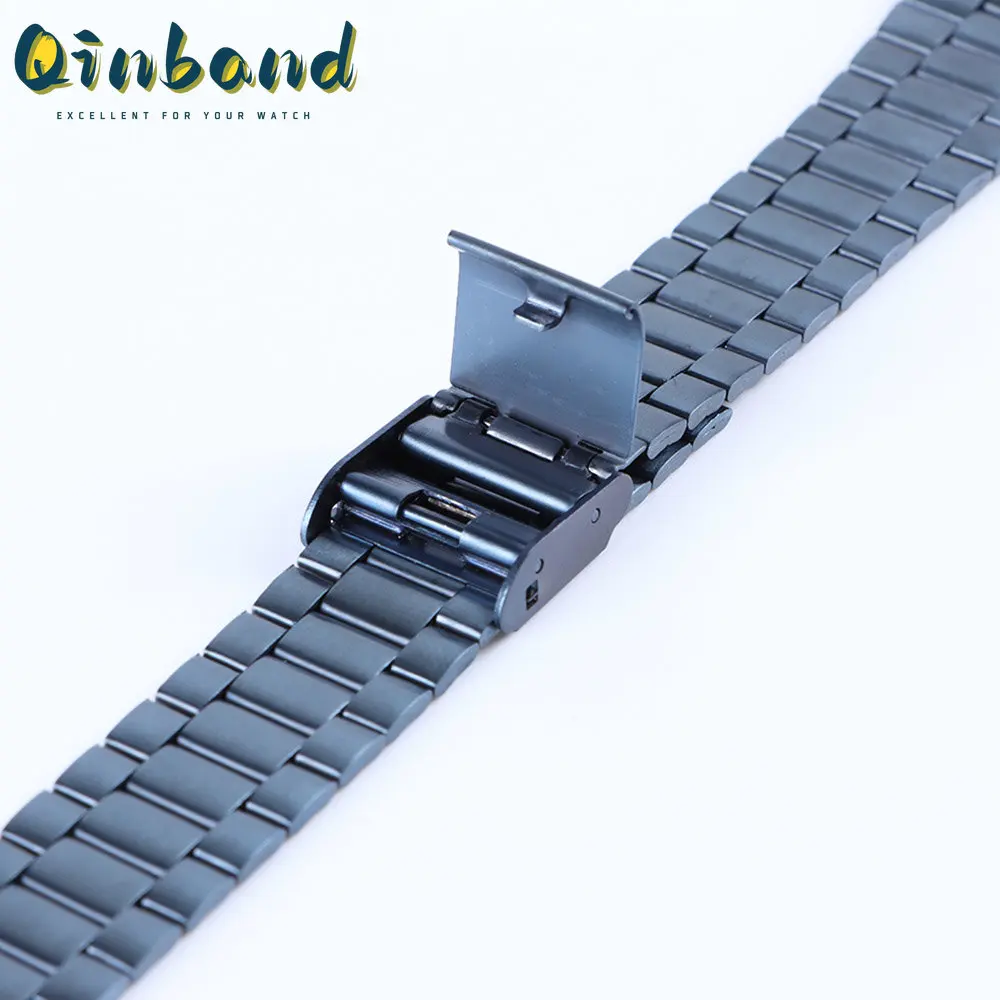 For F-91W 18mm Stainless Steel Watch Band for SGW400 F91W F84 F105/108/A158/168 AE1200/1300 Vintage Watch Steel Wrist Bracelet