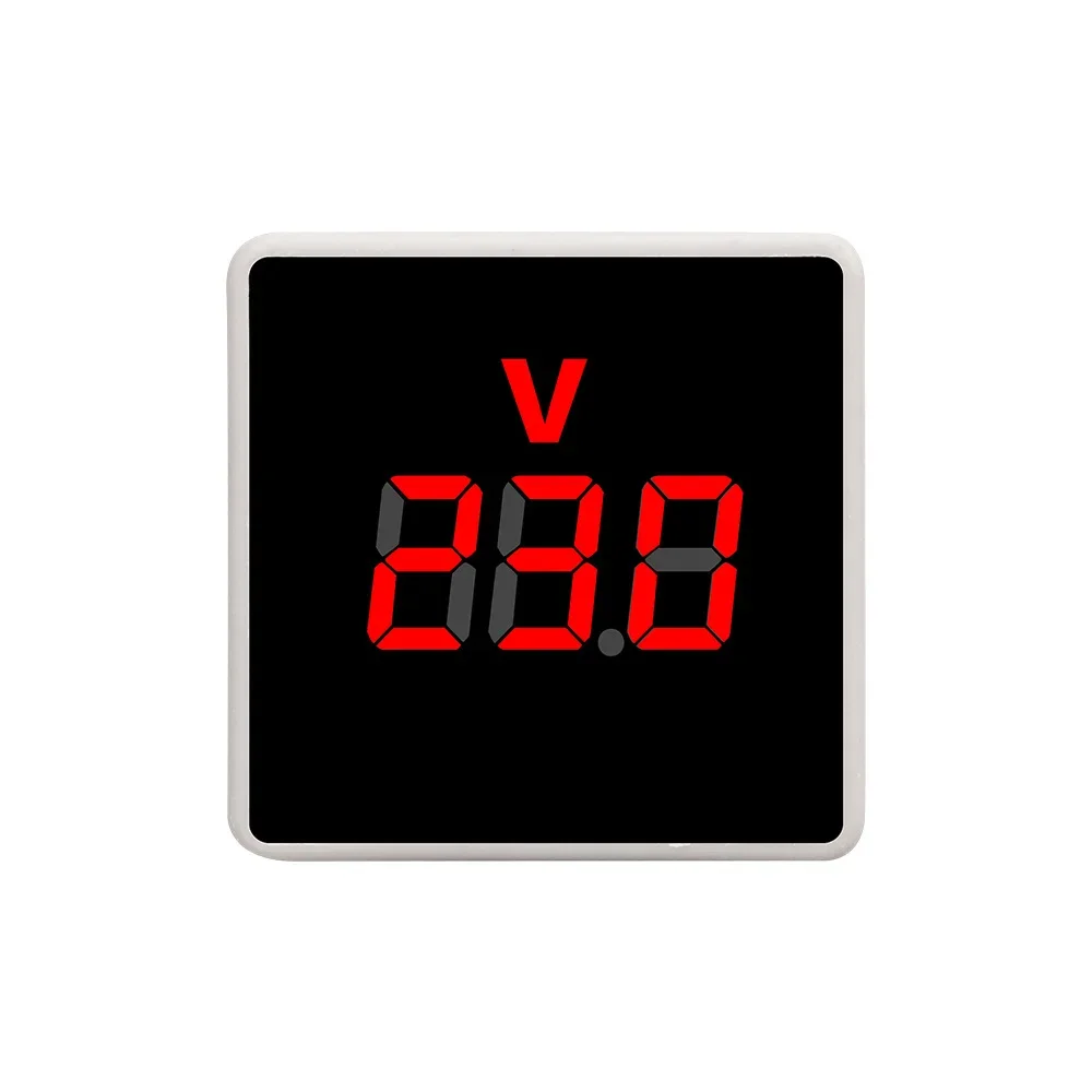 V-PL Square Plug Type AC50-380V LCD Digital Voltage Meter AC Voltage Indicator Light Household Digital AC Voltmeter EU Plug