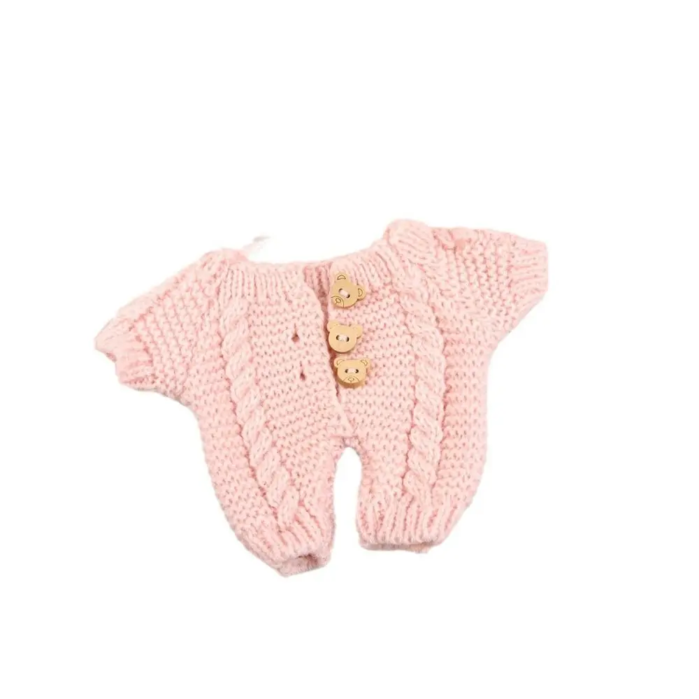 Kid Gift Cute Button Sweater Lovely Clothing DIY 20cm Cotton Doll Clothes High Quality Onesie