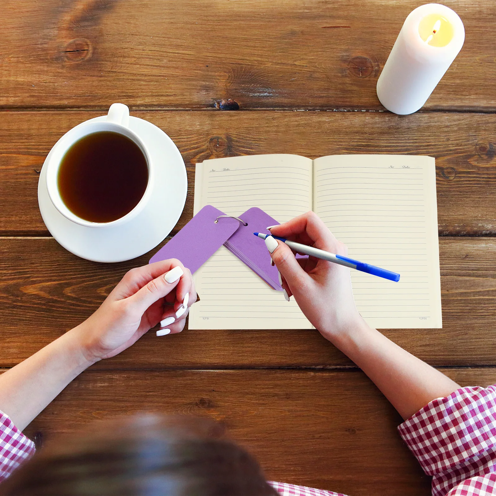 

4Pcs Loose-Leaf Keychain Memo Pads Mini Portable Notebooks Reusable Notes for School Office Student Stationery