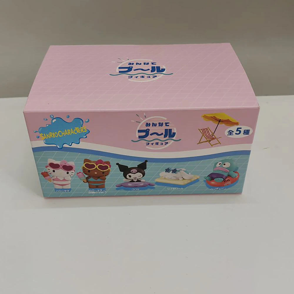 مرحبا كيتي سانريو 5 سنتيمتر الشكل كورومي سينامورول الصيف السباحة دائرة الآيس كريم أنيمي دمية Kawaii هدايا عيد الميلاد للأطفال