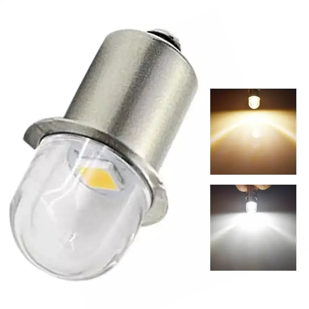 P13.5S Lâmpada em miniatura LED branco quente, substituição lanterna, lâmpada, tochas, luz de trabalho, DC 3V, 4.5V, 6V, 12V, 18V, 1SMD, 1pc