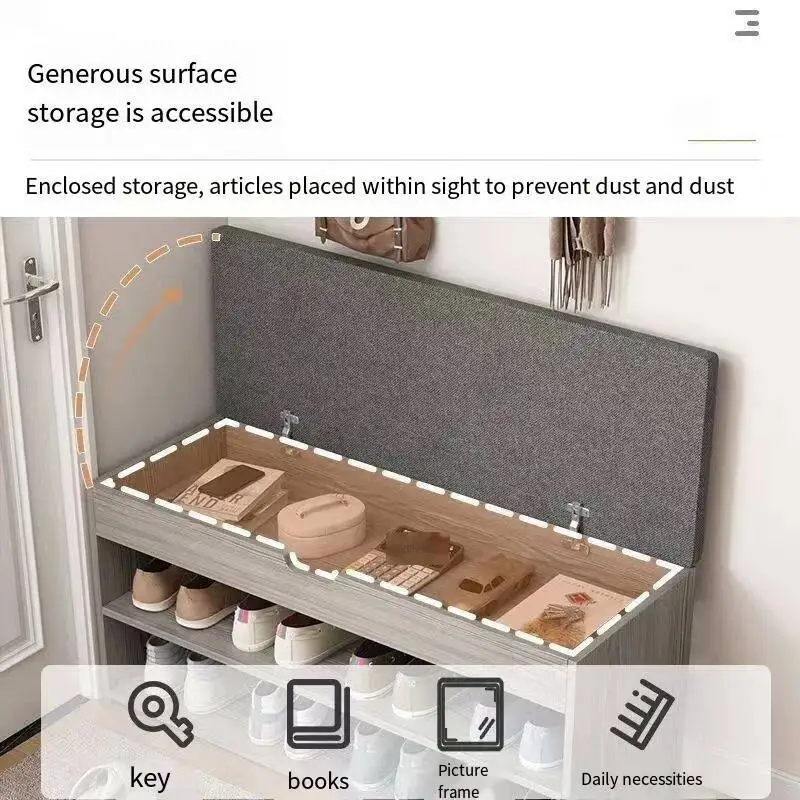 

for Door Storage Multifunctional Shoe Stool Household Entry Shoe Rack Sit Door Wear Shoes Stool Entrance Bench Shoes Organizer