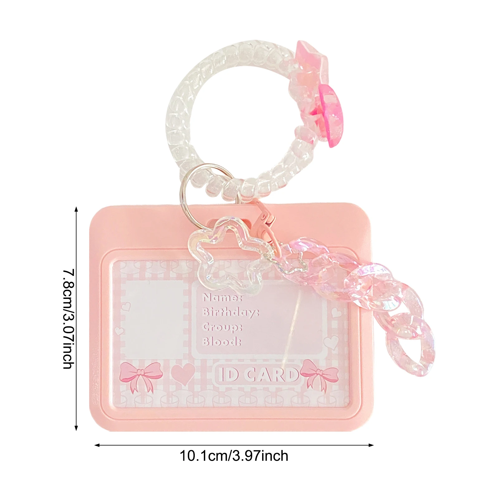 Sliding Plastic ID Badge Holder Fashionable Horizontal/Vertical Card Protector for Credit Cards/Proximity Key Cards School ID