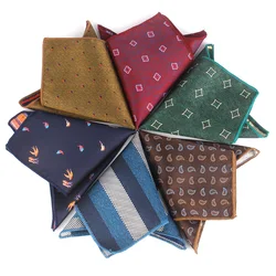 Nova Praça De Bolso Floral Para Homens Toalha De Peito Lenço De Casamento Cavalheiros Paisley Hankies Lenço Dos Homens Toalha De Bolso Listrado