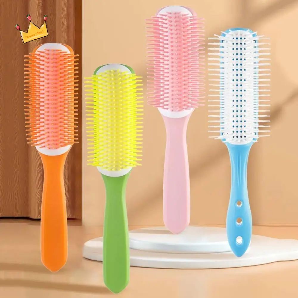 

Handle Hollow Air Comb Anti Static Scalp Massage Portable Comb Dual Use of Dry and Wet Nine Row Comb Hollow Hair Brush Women