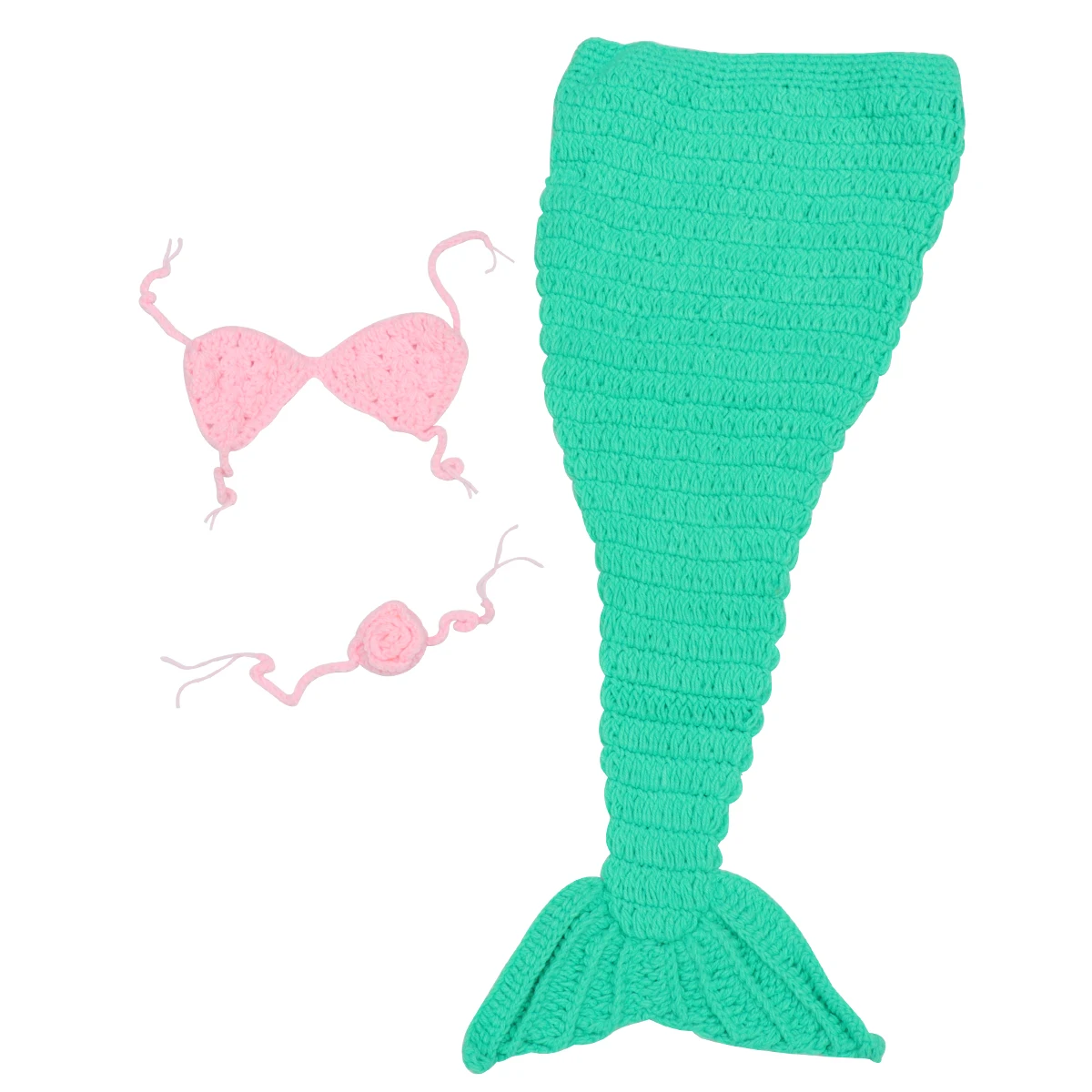 

Baby Mermaid Photography Prop Newborn Crochet Headband Bra Tail Comfortable Photo Props Mermaid Photo Prop Baby