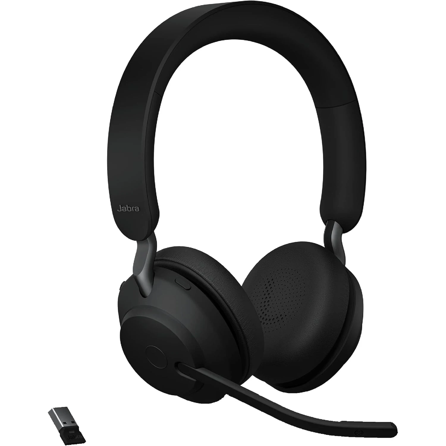 

Jabra Evolve2 65 MS Stereo Wireless Headset with Link380 for Calls and Music, 37 Hours of Battery Life, Passive Noise Cancelling