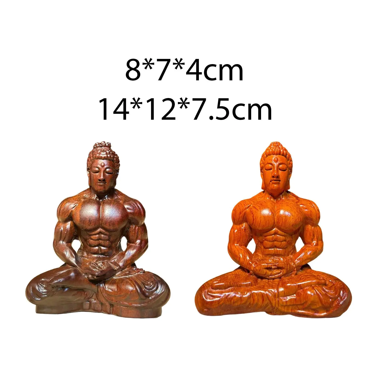 Figura Buda de madera para oficina y dormitorio - Decoración zen