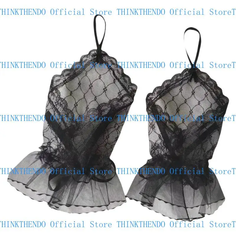 

39BB 1pair Bowknot Decoration Mittens Party Banquets Glove Sophisticated Outfit Glove