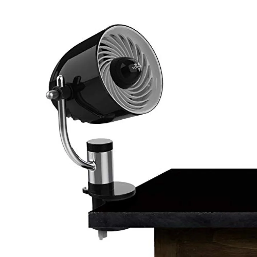 

Pivot Clip Personal Air Circulator, 3-Speed, Portable Desk Fan with Multi-Surface Clip, 360-Degree Adjustable Axis, 9 in Tall,