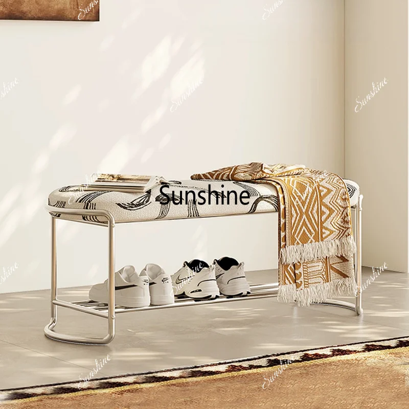 Door Home Entry Shoe Change Stool Bedroom Cloakroom Long Bar Sofa Stool