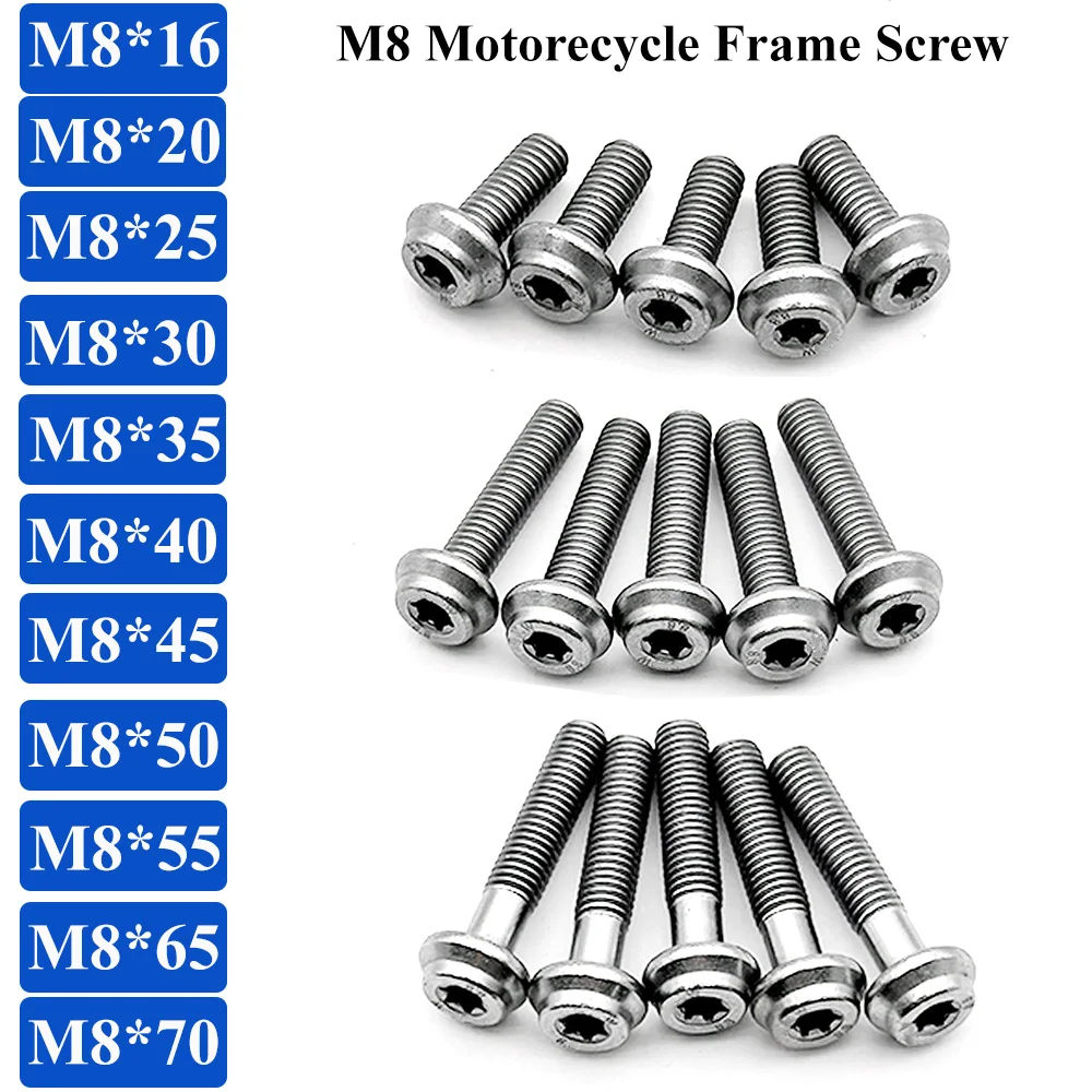 For BMW Motorcycle M8 Frame Screw F900GS R1300GS ADV R1200GS R1250GS/ADV/RT F850GS F750GS R18 Rninet K1600GT/B GS1200/GS1250