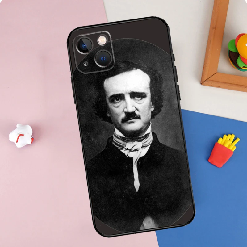 Coque de téléphone avec descriptif_Allan Poe, coque pour iPhone 11 12 13 14 15 16 Pro Max 12 13 Mini X Poly XS MAX Plus